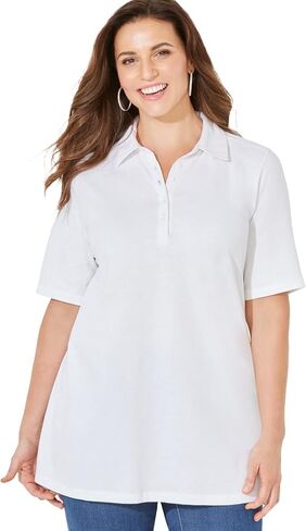 Catherines Women's Plus Size Short Sleeve Polo in Kuwait