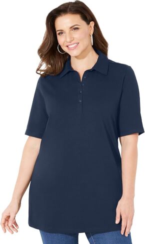 Catherines Women's Plus Size Short Sleeve Polo in Kuwait