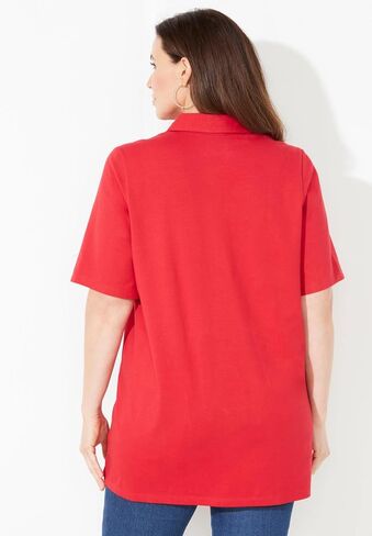 Catherines Women's Plus Size Short Sleeve Polo in Kuwait