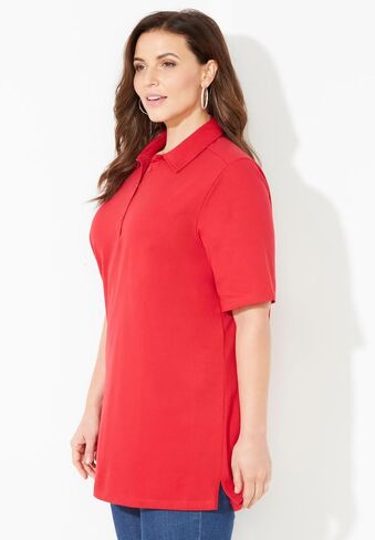 Catherines Women's Plus Size Short Sleeve Polo in Kuwait