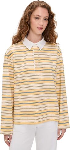 JOE'S JEANS Women's The Dylan Oversized Rugby Shirt in Kuwait