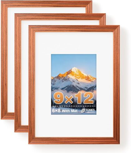 Solid Oak Wood 11x14 Picture Frame with Mat for 8x10 Natural Photo Frame, Poster Frame for Wall Home Decor in Saudi Arabia