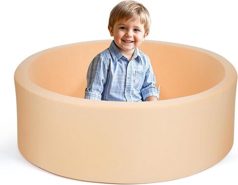 Soft Foam Ball Pit for Kids and Toddlers, Round Ball Pool with 36 x 12 Inches, Ideal Gift Toy for Children - (Balls Not Included) - Grey… in Saudi Arabia