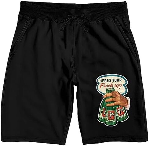 Bioworld 7UP Here's Your Fresh Up Men's Black Sleep Pajama Shorts in Kuwait
