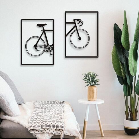 2 Pack Black Modern Wall Art for Living Room Minimalist Framed Wall Decor 3D Textured Metal Wall Sculptures Decorative Home Sign for Patio Bedroom Bathroom Garden Office in Saudi Arabia