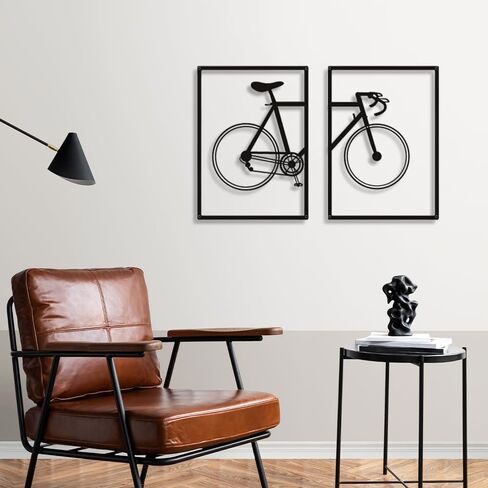 2 Pack Black Modern Wall Art for Living Room Minimalist Framed Wall Decor 3D Textured Metal Wall Sculptures Decorative Home Sign for Patio Bedroom Bathroom Garden Office in Saudi Arabia