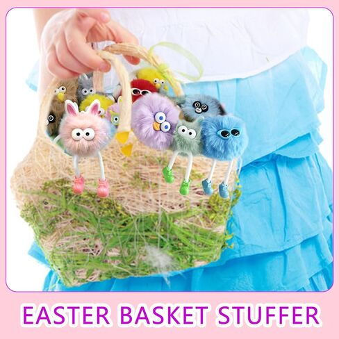 APZ 24 Pcs Cute Kawaii Keychains Plush Keychain Goodie Bags Classroom Prizes Party Favors for Birthday Class Valentines Day Gifts in Saudi Arabia