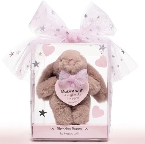 HAPPY LOLLI Inspirational Bunny Plush Gift for Girls, Cute Empowerment Bunny, Bunny Keychain Plush Toy for Tweens & Teens in Kuwait