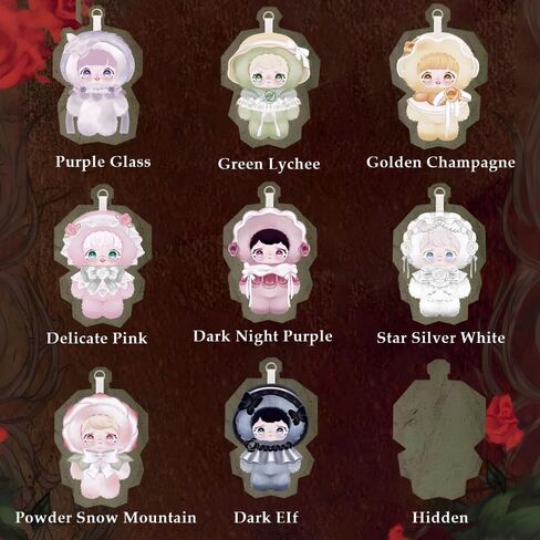 Yomi Rose Nocturne Series Plush Cute keychain Blind Box (1 of 9 Possible Styles) Key Ring Collectible Birthday Gifts (V2-1Pc Blind Box) in Kuwait