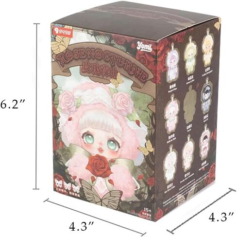 Yomi Rose Nocturne Series Plush Cute keychain Blind Box (1 of 9 Possible Styles) Key Ring Collectible Birthday Gifts (V2-1Pc Blind Box) in Kuwait