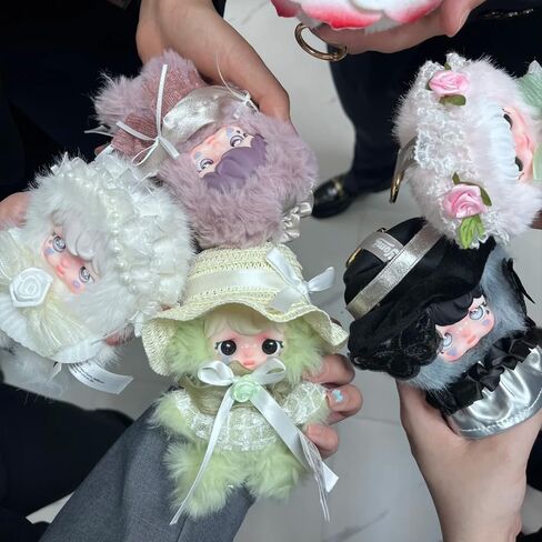 Yomi Rose Nocturne Series Plush Cute keychain Blind Box (1 of 9 Possible Styles) Key Ring Collectible Birthday Gifts (V2-1Pc Blind Box) in Kuwait