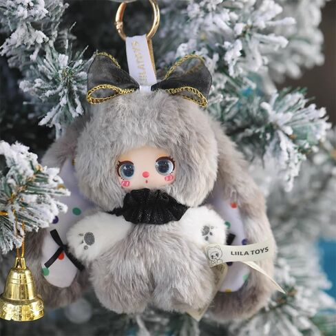 Liila's Rainbow Candy Bunny Series Cute Plush keychain Blind Box (1 of 14 Possible Styles) Liila Key Ring Collectible Birthday Gifts (V1-1Pc Blind Box) in Kuwait