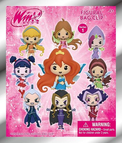 Winx Club 3D Foam Bag Clip, Series 1 – Blind Bag (ONE Random Figure) – Rainbow Spa Character Keychain/Backpack Accessory | Official Licensed Merchandise in Kuwait