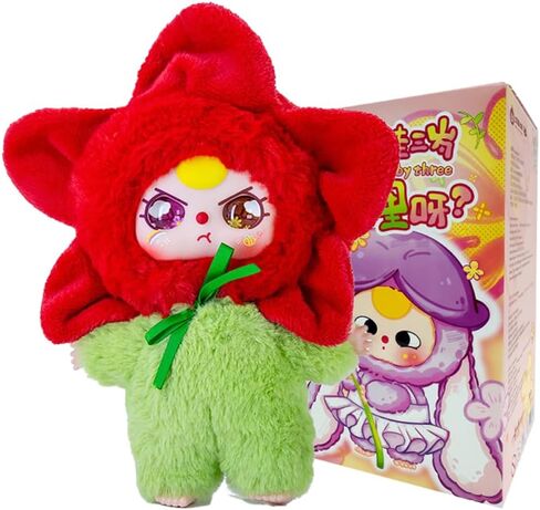 Baby Three Where Is Spring Series Cute Plush keychain Blind Box (1 of 13 Possible Styles) Baby Three Key Ring Collectible Birthday Gifts (1Pc Blind Box) in Kuwait