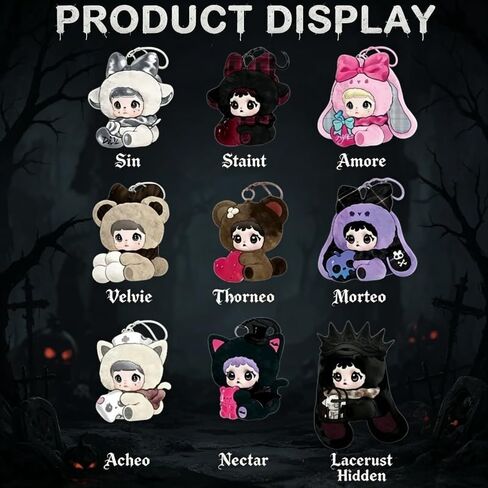 Nommi x Heymi The Entwined Fate Series Cute Plush Keychain Blind Box (1 of 9 Possible Styles) Nommi x Heymi Key Ring Collectible Birthday Gifts (1Pc Blind Box) in Saudi Arabia