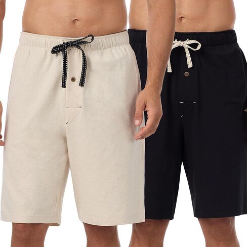 Tommy Bahama Mens 2 Pack Everyday Bermuda Jam Shorts - 9" Knee Length | Breathable, Soft & Comfortable Cotton Blend Material, Relaxed Fit, Pockets, Flexible Short for Men in Kuwait