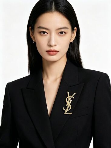 Gold interwoven brooch,Women's elegant metal lapel pin, perfect for pairing with blazers, dresses, and everyday looks. in Kuwait