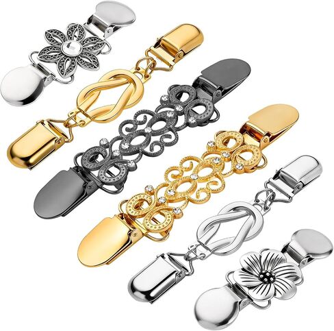 6PCS Waist Cincher Clip for Women, Retro Sweater Clips for Cardigans, Dress Clips Back Cinch, Shirt Tightener for Loose Clothes, Shawl Scarf Pant Waist Holder in Kuwait