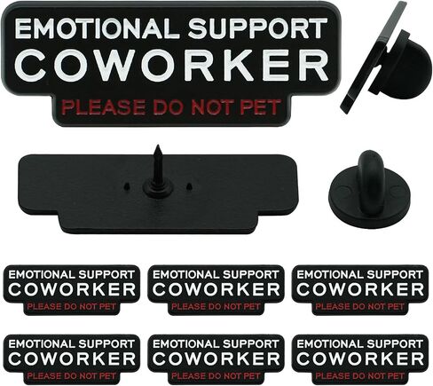 6Pcs Emotional Support Coworker Pins for Backpack, Do Not Pet, Funny Office Badge for Hat Jacket in Saudi Arabia