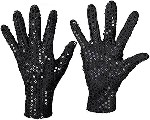 Silver Sequin Glove Women Cosplay Nylon Glove Dress Up Glove Dance Short Sparkly Glove Costume Glove for Adult Girl Women in Saudi Arabia