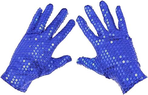 Silver Sequin Glove Women Cosplay Nylon Glove Dress Up Glove Dance Short Sparkly Glove Costume Glove for Adult Girl Women in Saudi Arabia