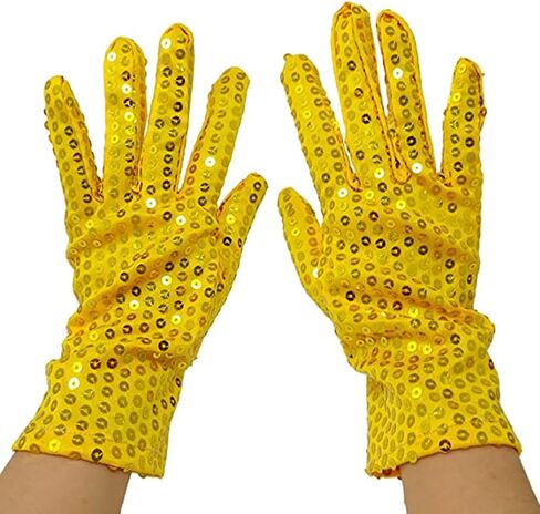 Silver Sequin Glove Women Cosplay Nylon Glove Dress Up Glove Dance Short Sparkly Glove Costume Glove for Adult Girl Women in Saudi Arabia