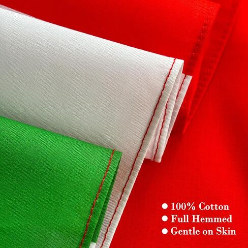 WEITBF 2 Pack Mexico Flag Bandana Mexican Scarf Bandanas Headband - 100% Cotton, 22 x 22 inch in Saudi Arabia