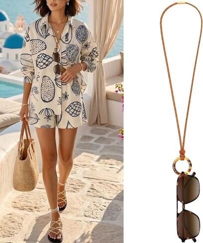STBL Eyeglass Holder Necklace Ring Glasses Holder Strap Chain Loop Ring Reading Sunglasses Necklace for Women Men in Kuwait