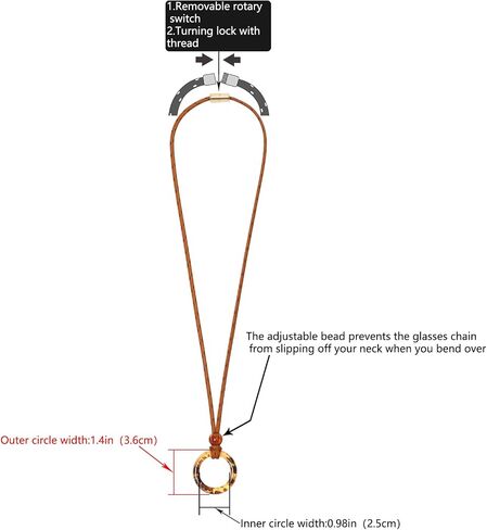 STBL Eyeglass Holder Necklace Ring Glasses Holder Strap Chain Loop Ring Reading Sunglasses Necklace for Women Men in Kuwait