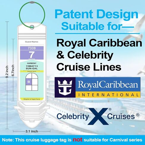 6Pack Waterproof Clear Cruise Luggage Tag Holders for Royal Caribbean Ships & Celebrity Cruises, Cruise Travel Essentials by Maloun in Saudi Arabia