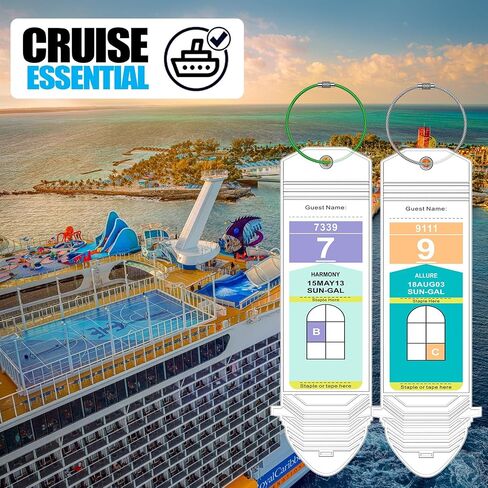 6Pack Waterproof Clear Cruise Luggage Tag Holders for Royal Caribbean Ships & Celebrity Cruises, Cruise Travel Essentials by Maloun in Saudi Arabia