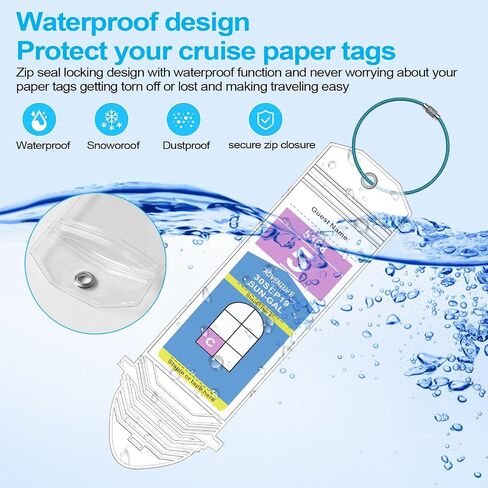 6Pack Waterproof Clear Cruise Luggage Tag Holders for Royal Caribbean Ships & Celebrity Cruises, Cruise Travel Essentials by Maloun in Saudi Arabia