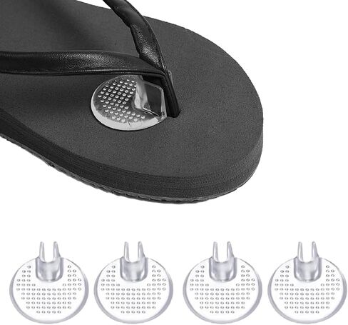 JV JO&VIN 2 Pairs Silicone Thong Sandal Toe Protectors Flip Flop Gel Toe Guards Cushion Pain Prevention and Non-Slip Cushions Between Toe for Sandals Clear (Transparent) in Saudi Arabia