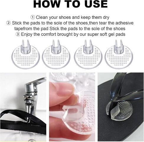 JV JO&VIN 2 Pairs Silicone Thong Sandal Toe Protectors Flip Flop Gel Toe Guards Cushion Pain Prevention and Non-Slip Cushions Between Toe for Sandals Clear (Transparent) in Saudi Arabia