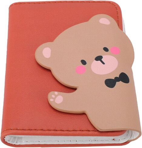PVC Sleeves Photo Album For 3 Inch Photos | 28 Capacity Leather Book With Magnetic Buckle & Cute Animal Design For Mini 12 (Bear) in Kuwait