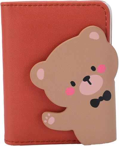 PVC Sleeves Photo Album For 3 Inch Photos | 28 Capacity Leather Book With Magnetic Buckle & Cute Animal Design For Mini 12 (Bear) in Kuwait