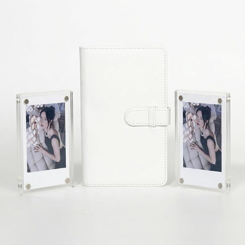 Instax Mini Photo Album 108 Pockets with Magnetic Frames Set (2 Pack) – Clear Acrylic Fridge Frames, Instant Film Photo Holder Gift Set in Kuwait