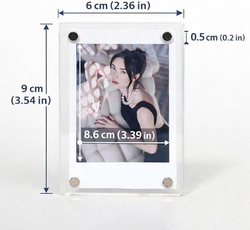 Instax Mini Photo Album 108 Pockets with Magnetic Frames Set (2 Pack) – Clear Acrylic Fridge Frames, Instant Film Photo Holder Gift Set in Kuwait