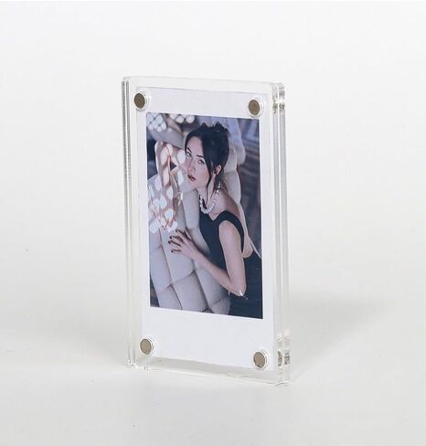 Instax Mini Photo Album 108 Pockets with Magnetic Frames Set (2 Pack) – Clear Acrylic Fridge Frames, Instant Film Photo Holder Gift Set in Kuwait