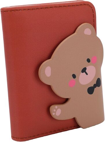 Bewinner Cute Cartoon Photo Album for Mini 12, 28 Capacity Small Picture Album Book Fit for 3 Inch Films, Leather Camera Photo with Magnetic Buckle (Bear Pattern) in Kuwait