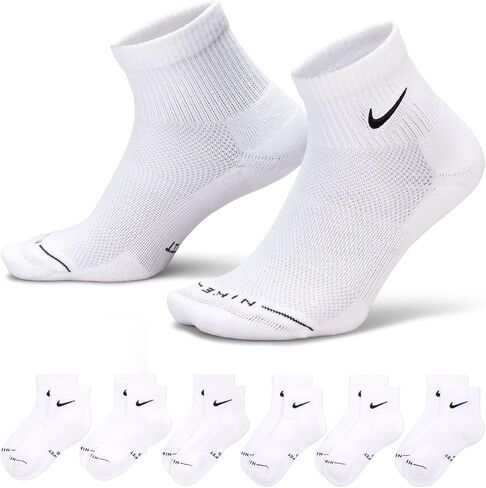 Nike Unisex Adult Everyday Elevated Ankle Socks (6-Pack) | Mens and Womens in Kuwait