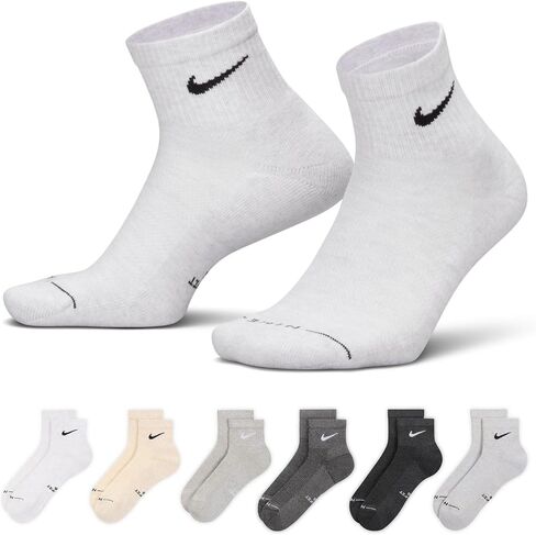 Nike Unisex Adult Everyday Elevated Ankle Socks (6-Pack) | Mens and Womens in Kuwait
