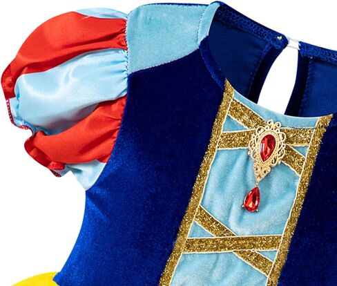 Toddler Girls Princess Costume Baby Kids Birthday Halloween Party Dress Up with Headband in Saudi Arabia