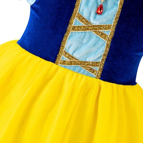 Toddler Girls Princess Costume Baby Kids Birthday Halloween Party Dress Up with Headband in Saudi Arabia