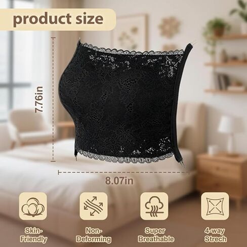 3Pcs Lace Cleavage Cover Modesty Panel Wearable Mock Camisole Bra Insert Overlay Modesty Panel Vest in Saudi Arabia