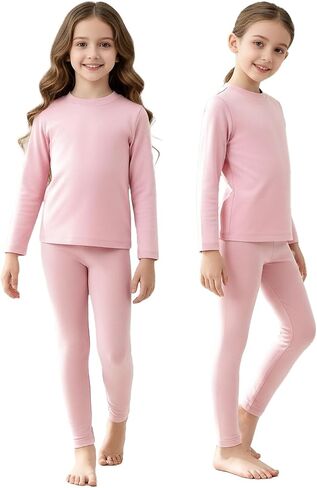 Kids Thermal Underwear Set, Boys Underwear Thermals Set, Fleece Lined Base Layers Top Bottom for Skiing Cold Weather in Saudi Arabia