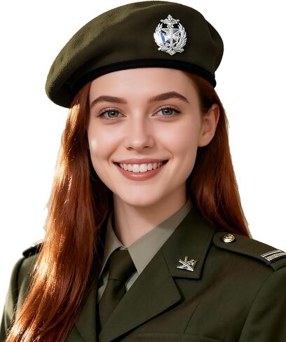 Wool Military Beret Hat for Men and Women - British Army Style Beret Hat Men, Black Beret Vintage Fashion in Saudi Arabia