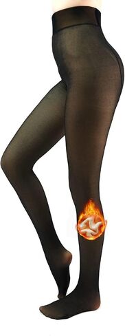 X-CHENG Fleece Lined Tights Sheer Girls, Kids Fake Translucent Warm Thermal Thick Leggings Pantyhose Pants for Winter in Saudi Arabia