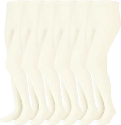 Girls Fancy Tights, 6 Pairs, 100% Nylon, Made in Taiwan in Saudi Arabia