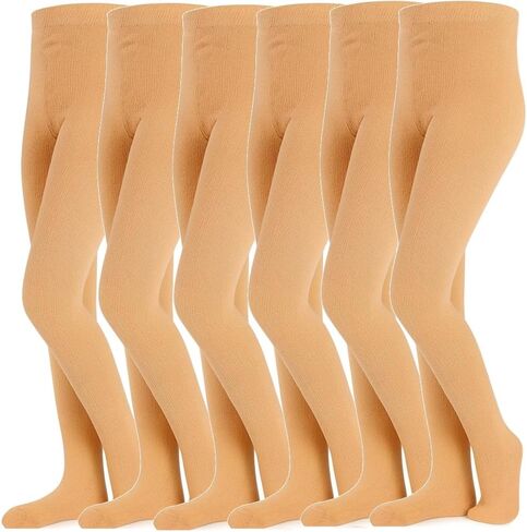 Girls Fancy Tights, 6 Pairs, 100% Nylon, Made in Taiwan in Saudi Arabia